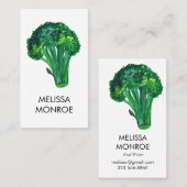 Big Beautiful Broccoli Food Nutritionist Visitenkarte (Vorne/Hinten)