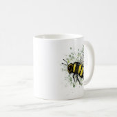 Big Beautiful Bumble BEE, Digital Drawing Kaffeetasse (VorderseiteRechts)
