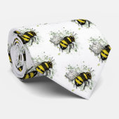 Big Beautiful Bumble BEE, Digital Drawing Krawatte (Gerollt)