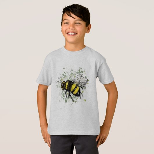Big Beautiful Bumble BEE, Digital Drawing T-Shirt (Vorne ganz)