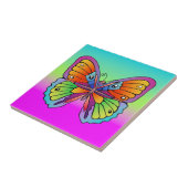 Big Beautiful Butterfly auf schwarz Fliese (Seite)