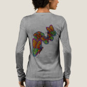 Big Beautiful Butterflys - Anpassen Tri-Blend Shirt (Rückseite)