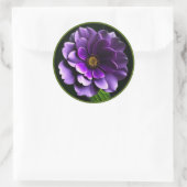 Big Beautiful Lila Rose Artistic Design Runder Aufkleber (Tasche)