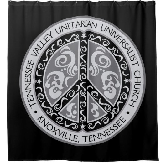 Big Beautiful Peace Sign Duschvorhang (Vorderseite)