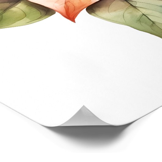 Big Beautiful Red Christmas Blume Poster (Ecke)