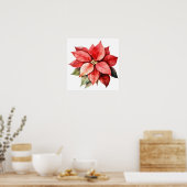 Big Beautiful Red Christmas Blume Poster (Küche)