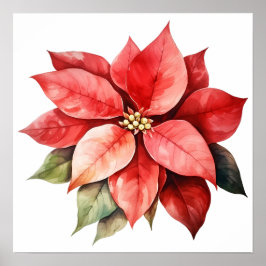 Big Beautiful Red Christmas Blume Poster