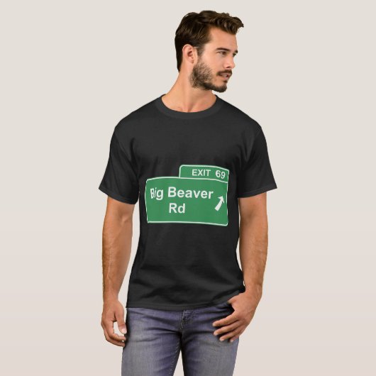 Big Beaver Exit 69 Signature Detroit T-Shirt (Vorne ganz)
