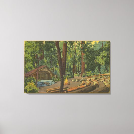 Big Becken, Kalifornien "Camp Fire Bowl" Ansicht Leinwanddruck (Vorderseite)