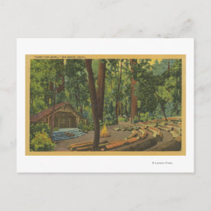 Big Becken, Kalifornien "Camp Fire Bowl" Ansicht Postkarte