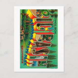 Big Becken, Kalifornien - Große Briefmarkenszenen Postkarte