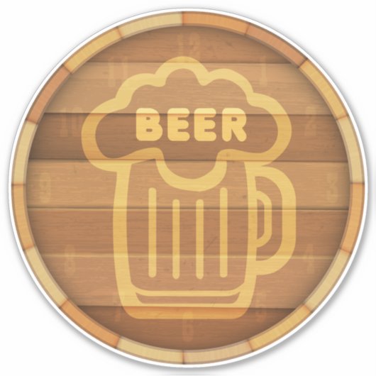 Big Beer Keg Sticker (Vorderseite)