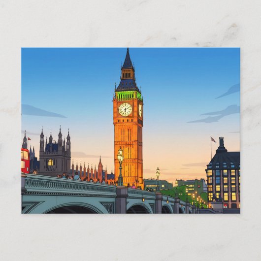 Big Ben Ansicht Postkarte (Vorderseite)