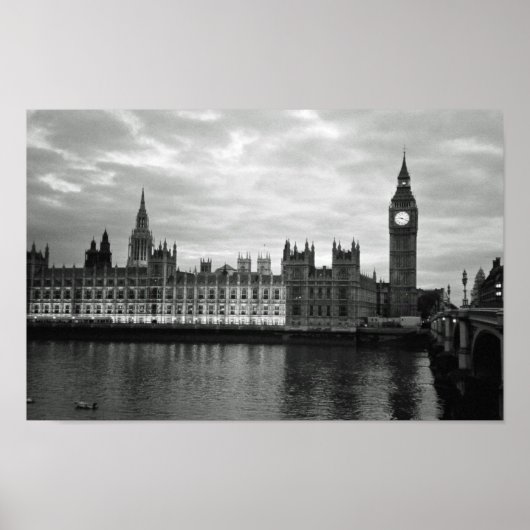 Big Ben B & W Poster (Vorne)