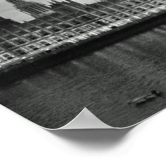 Big Ben B & W Poster (Ecke)