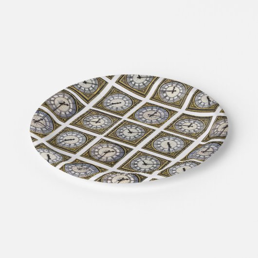 Big Ben-Bild für Papierplatte Pappteller (Schrägansicht)