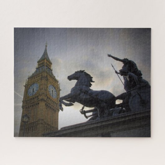 Big Ben - Boadicea Statue London - 16x20 - PC 520 Puzzle (Horizontal)