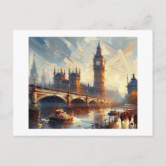 Big Ben, Bridge Großbritannien Postkarte (Vorderseite)