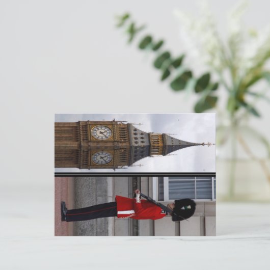 Big Ben/Buckingham Postkarte (Stehend Vorderseite)