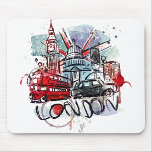 Big ben Bus London Sehenswürdigkeit Mousepad