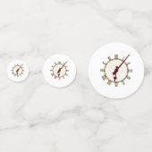 Big Ben Clock Face and Hands Detail Konfetti (Rückseiten)