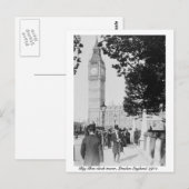 Big Ben Clock & House of Parliament 1901 London Postkarte (Vorne/Hinten)