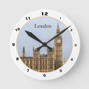 Big Ben Clock & London, Westminster/Parlament Gro Runde Wanduhr