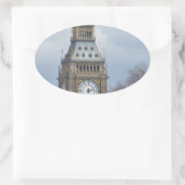 Big Ben Clock Ovaler Aufkleber (Tasche)