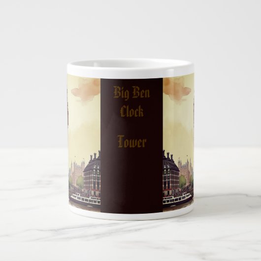 Big Ben Clock Tower, das Herz Londons Jumbo-Tasse (Vorderseite)
