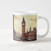 Big Ben Clock Tower, das Herz Londons Jumbo-Tasse (Rechts)