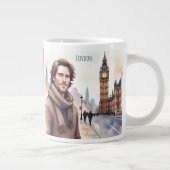 Big Ben Clock Tower , ein ansprechender Mann in Lo Jumbo-Tasse (Rechts)