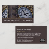 Big Ben Clock Tower, Horologe Visitenkarte (Vorne/Hinten)