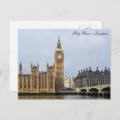 Big Ben Clock Tower, Houses of Parliament, London Postkarte (Vorne/Hinten)