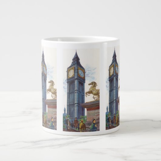 Big Ben Clock Tower im Palast von Westminster Jumbo-Tasse (Vorderseite)