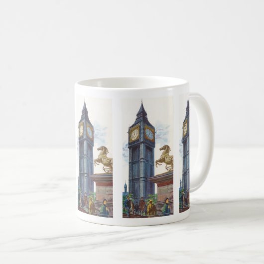 Big Ben Clock Tower im Palast von Westminster Kaffeetasse (VorderseiteRechts)
