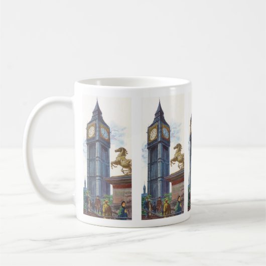 Big Ben Clock Tower im Palast von Westminster Kaffeetasse (Links)