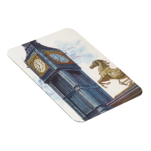 Big Ben Clock Tower im Palast von Westminster Magnet (Rechte Seite)
