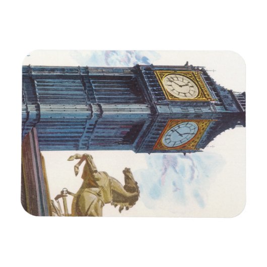 Big Ben Clock Tower im Palast von Westminster Magnet (Horizontal)