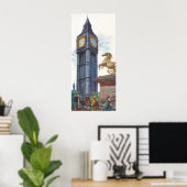Big Ben Clock Tower im Palast von Westminster Poster (Heimbüro)