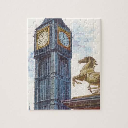 Big Ben Clock Tower im Palast von Westminster Puzzle (Vertikal)