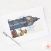 Big Ben Clock Tower im Palast von Westminster Rechteckiger Aufkleber (Umschlag)