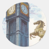 Big Ben Clock Tower im Palast von Westminster Runder Aufkleber (Vorderseite)