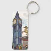 Big Ben Clock Tower im Palast von Westminster Schlüsselanhänger (Rückseite)
