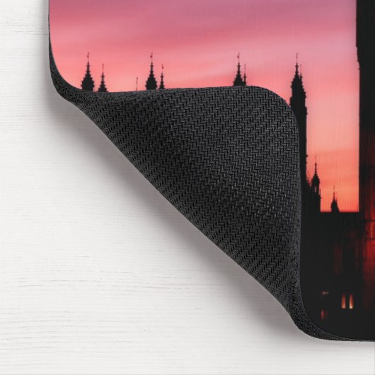 Big Ben Clock Tower London England in Sunset Mousepad (Ecke)