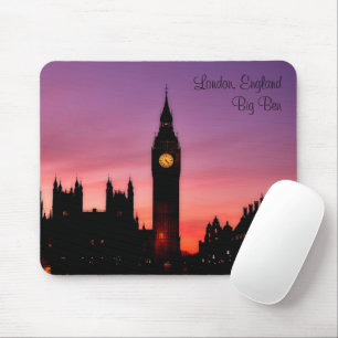 Big Ben Clock Tower London England in Sunset Mousepad