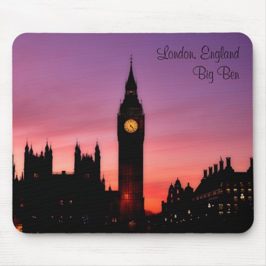 Big Ben Clock Tower London England in Sunset Mousepad (Vorne)