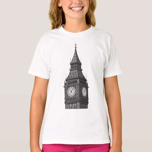 Big Ben Clock Tower London England T-Shirt (Vorderseite)