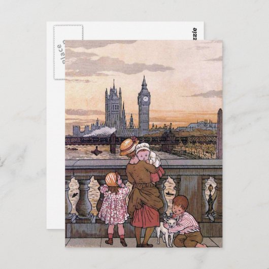 "Big Ben Clock Tower, London" Postkarte (Vorne/Hinten)
