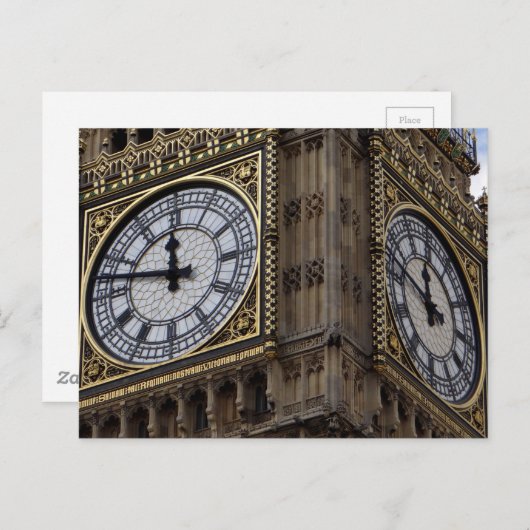 Big Ben Clock Tower nah Postkarte (Vorne/Hinten)