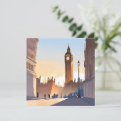 Big Ben Clocktower | London England UK Card (Stehend Vorderseite)